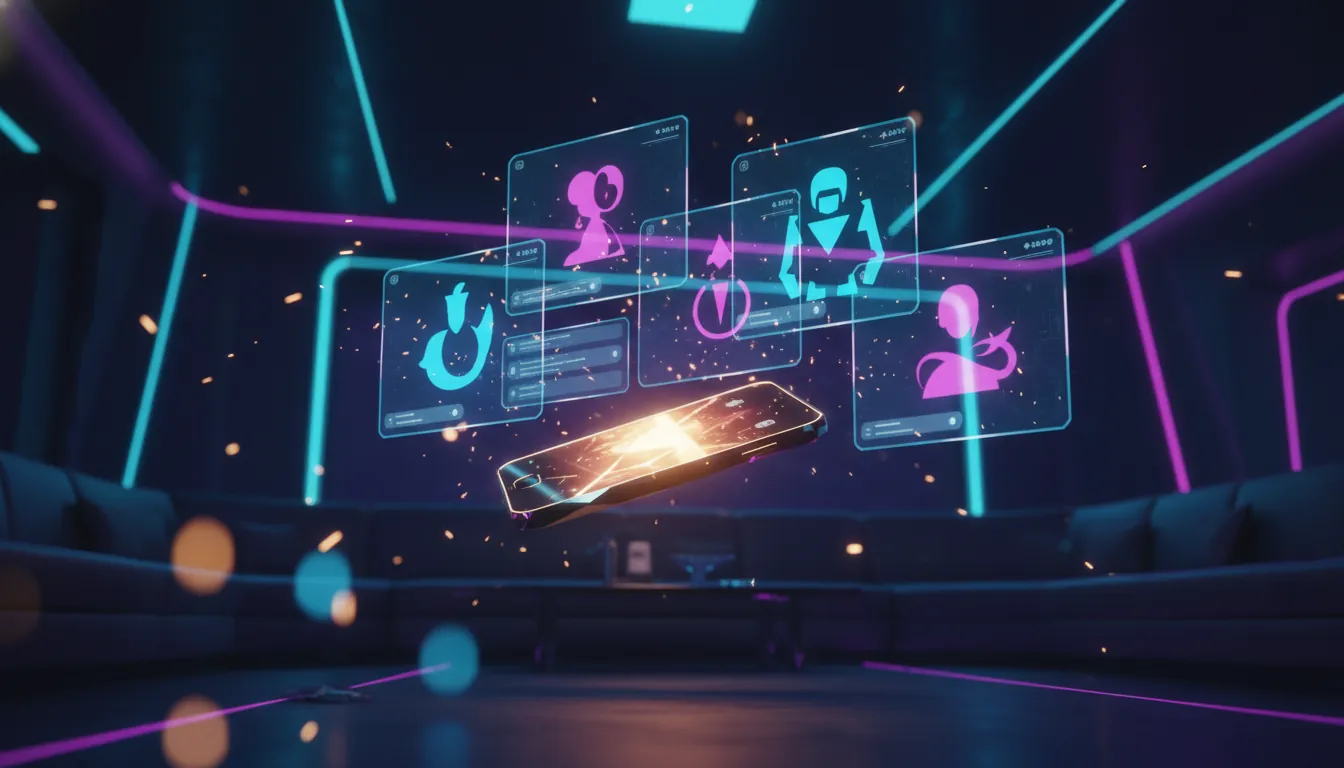 AI girlfriend chat apps with instant access and a futuristic companion interface